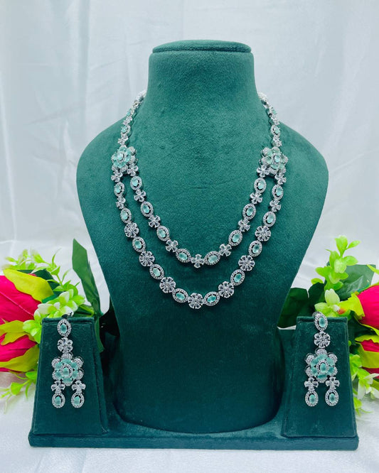 Ananya's Legacy Layered AD Two Lines Necklace