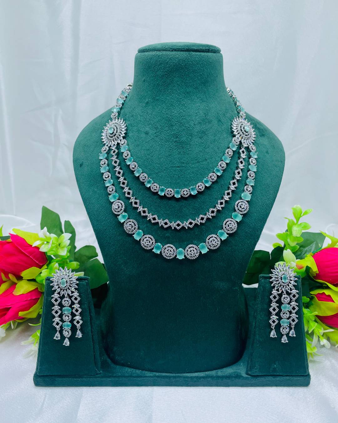 Naina's Legacy Layered AD Three Lines Necklace