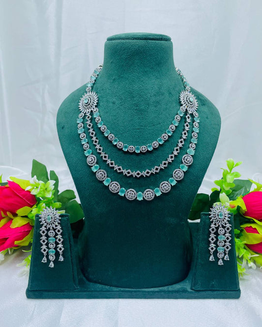 Naina's Legacy Layered AD Three Lines Necklace